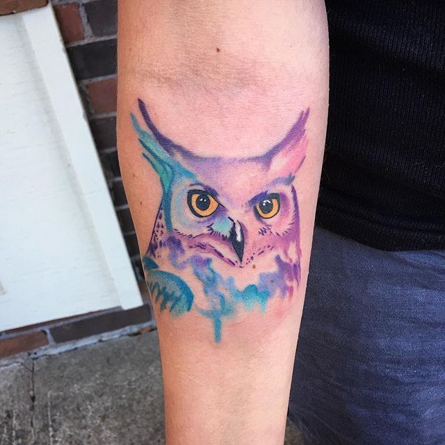 watercolor owl tattoo 2A  KickAss Things