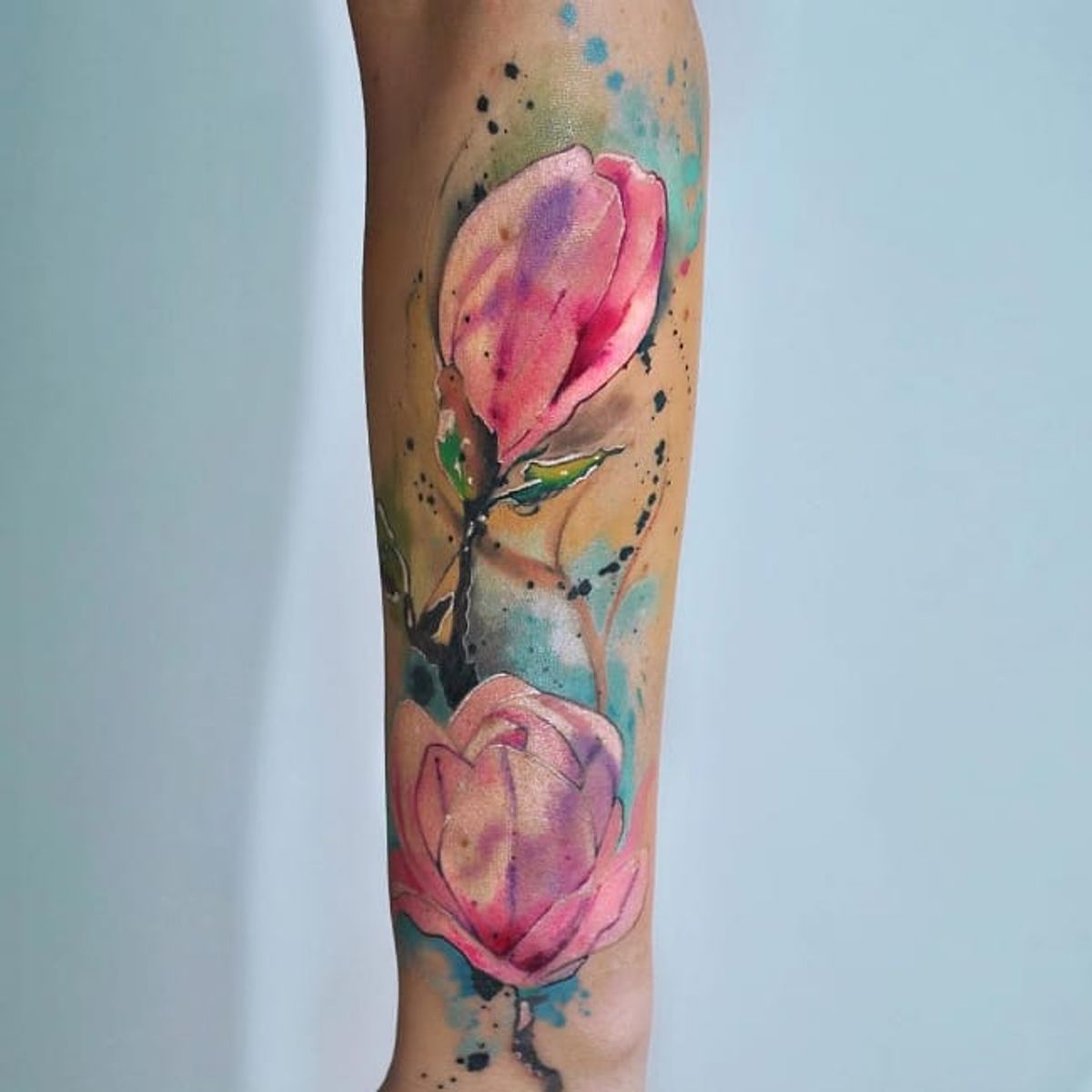 Tattoo uploaded by Rebecca • Watercolour tulip tattoo by Aleksandra ...