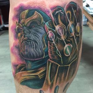 Thanos Tattoo by Eddie Castillo #Thanos #thanostattoos #thanostattoo #marveltattoo #supervillaintattoo #supervillains #comictattoos #EddieCastillo