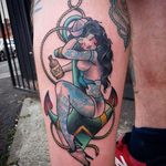 Tattooed Sailor Girl Tattoo by Joseph Mark #sailorgirl #sailorgirltattoo #tattooedsailorgirl #tattooedsailorgirltattoo #tattoosintattoos #traditional #nautical #pinup #JosephMark