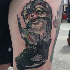 Guinea pig zombie on Jordan, tattoo by Scotty Munster #ScottyMunster #ScottyMunster'screatures #colourtattoo #creatures
