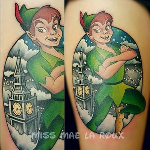 Peter Pan Disney tattoo #peterpan #animation #disney #MaeLaRoux #cartoon