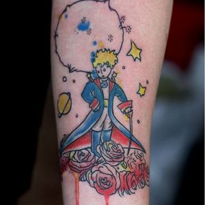 Little Prince tattoo by Matty Nox #MattyNox #watercolor #thelittleprince
