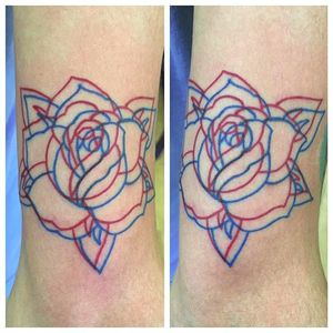 3-D rose by Josh Muzzy (via IG -- vtq_joshmuzzy_tattoos) #joshmuzzy #rose #3dtattoo