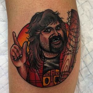 Mick Foley Tattoo by Los Sanches #mickfoley #mickfoleytattoo #wwe #wwetattoo #wrestling #wrestlingtattoo #LosSanches