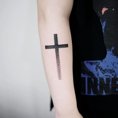 colorful crosses tattoos