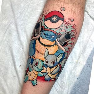 Pokémon tattoo by Kimberly Wall. #KimberlyWall #bunnymachine #anime #pokemon #videogame