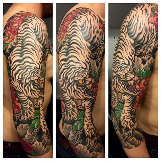 Wild White Tiger tattoo by Steve Butcher  Post 15679