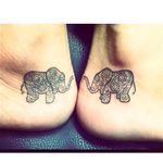 Elephants matching tattoo, photo from Pinterest #sister #family #bestfriend #matchingtattoos #siblingtattoo #elephant