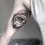 Eye tattoo by Gus Gribouille #GusGribouille #doodle #abstract #graphic #blackwork #eye