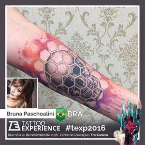 #BrunaPaschoalini #aquarela #watercolor #skull #caveira #TattooExperience2016 #TattooWeek #Convenções #brasil #texp2016