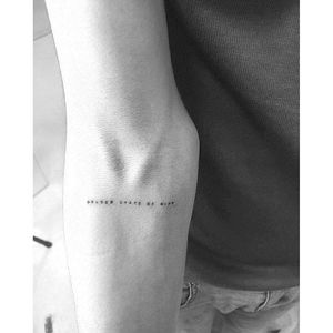 Tiny lettering tattoo by adamexiste. #microtattoo #subtle #minimalist #lettering #adamexiste