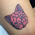 Donut tattoo by Christina Hock. #ChristinaHock #DolorosaTattooCo #donut #cat