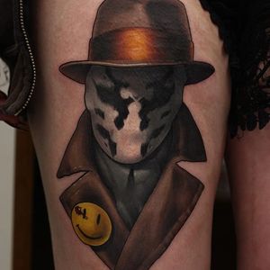 Rorschach Tattoo by John Anderton #portrait #rorschach #watchmen #rabbit #comic #comicbook #JohnAnderton