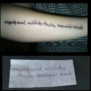 Tattoo uploaded by Hateful Kate • Regrets and mistakes they're