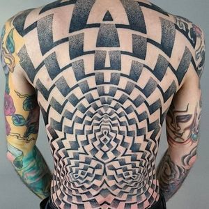 Geometric tattoo by Deryn Stephenson #geometric #dotwork #geometricdotwork #dotworktattoos #bestdotworktattoos #geometricartists #dotworkartists #contemporary #contemporarytattoos #DerynTwelve #DerynStephenson