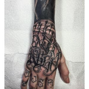 Lettering Tattoo by Anrijs Straume #lettering #script #handtattoos #anrijsstraume