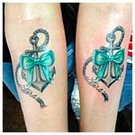 Matching bow and anchors, Photo from Pinterest #sister #family #bestfriend #matchingtattoos #siblingtattoo #anchor #bow