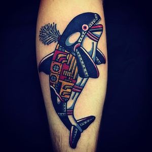 Whale Tattoo by Dani Queipo #whale #ocean #oceancreature #sea #aquatic #DaniQueipo
