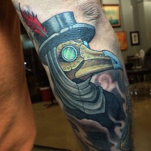 Neo Traditional Plague Doctor Tattoo by Sam Warren #PlagueDoctor #PlagueDoctorTattoos #NeoTraditional #NeoTraditionalPlagueDoctor #SamWarren