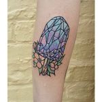 Crystal popsicle tattoo by Carla Evelyn. #CarlaEvelyn #girly #pastel #sparkly #cute #crystal #popsicle