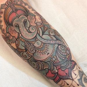 Ganesha tattoo by Dawnii Fantana. #Disney #cute #girly #kawaii #elephant #ganesha #indian