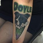 Dog ice cream cone tattoo #ChristinaHock #icecream #dog #cone #icecreamcone