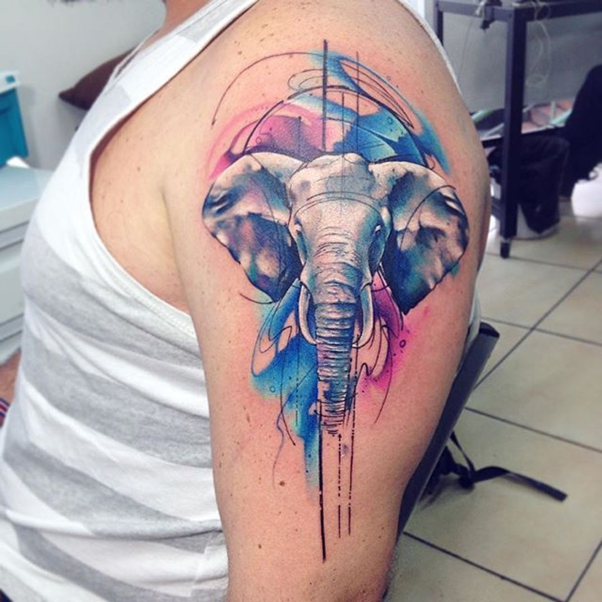 Tattoo uploaded by Robert Davies • Elephant Tattoo by Kathryn Ursula  #Traditional #TraditionalTattoos #OldSchool #KathrynUrsula #elephant •  Tattoodo