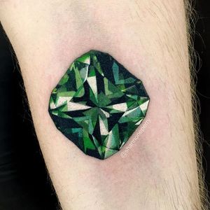 Cushion Cut Emerald by Shannon Perry (via IG-shannoneperry) #gems #stones #cushioncut #decorative #CoenMitchell