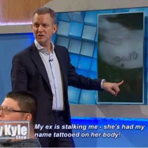 Jeremy's reaction to the tattoo, via ITV #tvshow #thejeremmykyleshow