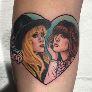 Stevie Nicks and Florence Welch by Clare Clarity (via IG-clareclarity) #traditional #colorful #celebrity #portrait #ClareClarity