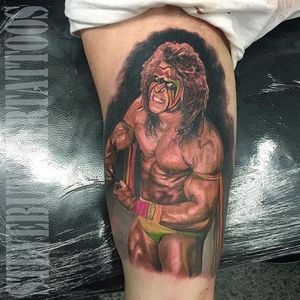Ultimate Warrior Tattoo by Steve Butcher #UltimateWarrior #WWE #wrestling #portrait #SteveButcher