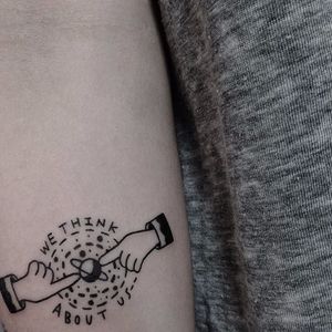 Linework tattoo by Popo. #Popo #linework #doodle #southkorean #simple #blackwork #universe