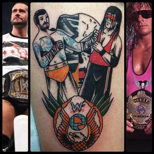 CM Punk Tattoo by Cody Dewald #CMPunk #WWE #Wrestling #traditional #CodyDewald