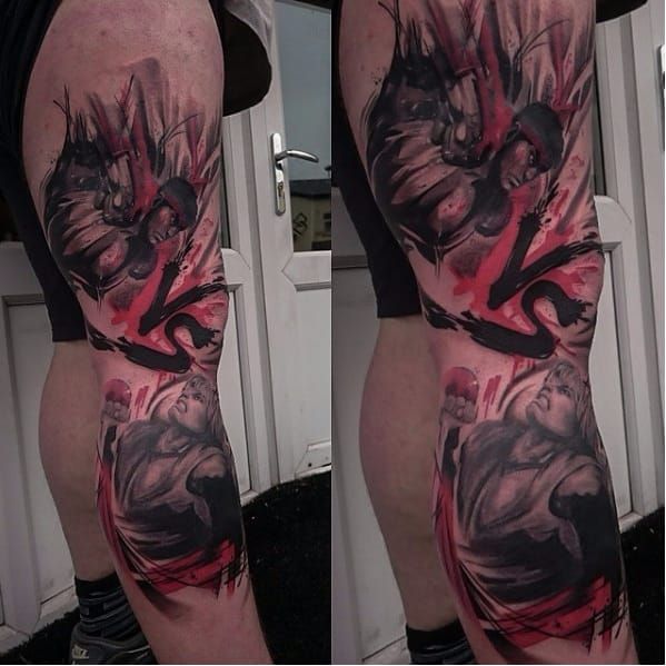 Dragonball Z Street Fighter tattoo  Fighter tattoo Tattoo artists Dragon  ball