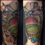 Venus Flytrap Tattoo by Missy Rhysing #venusflytrap #flytrap #plant #flower #MissyRhysing