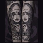 Demonic Nun Tattoo by Anastasiya Stayna Sivakova #nun #demonicnun #darknun #evilnun #darkart #AnastasiyaStaynaSivakova