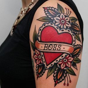 A totally Boss tattoo by Vic Jamess. (Via IG - vic_james_) #vicjames #traditional