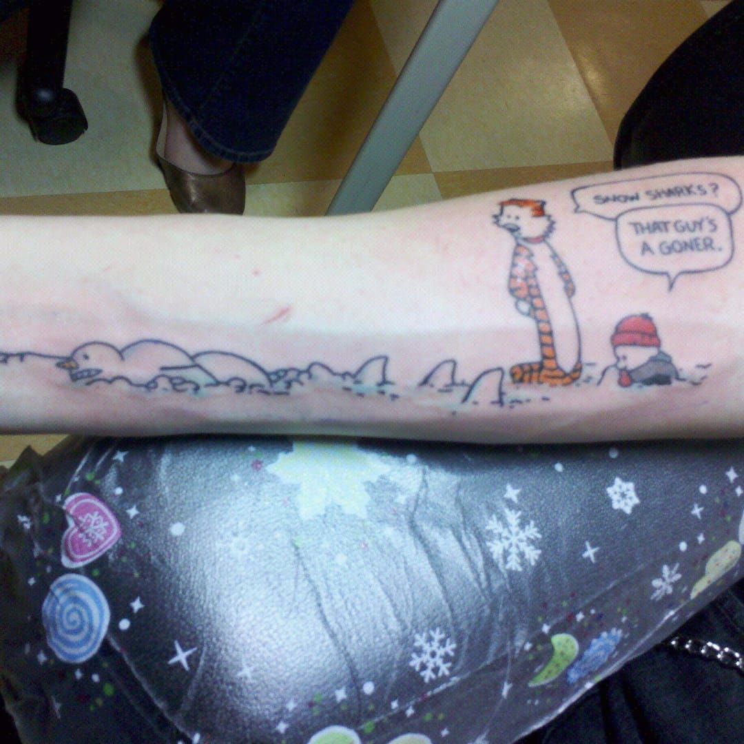 12 Calvin and Hobbes Inspired Tattoos That Take You Down Memory Lane •  Tattoodo