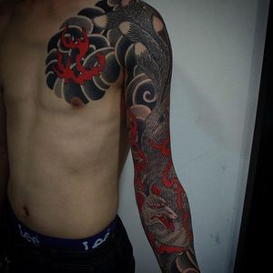 Kitsune Tattoo by Gotch #japanese #japanesetattoo #japanesetattoos #bestjapanesetattoos #classicjapanese #kitsune #fox #kitsunetattoo #japanesefox #japaneseartists #Gotch #GotchTattoos