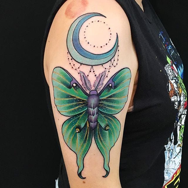 Tattoo Flash Moth Moon Stock Illustration 1567697836  Shutterstock