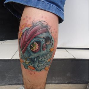 #caveira #skull #pirata #pirate #VagnerAzevedo #NewSchool #coloridas #fullcolors #TatuadoresDoBrasil #brasil