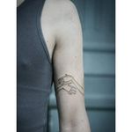 Minimalistic tattoo by Taiom #Taiom #graphic #conceptual #contemporary #minimalistic #linework