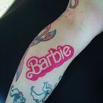 Barbie tattoo by Vinz Flag. #VinzFlag #popculture #cartoon #bold #color #barbie #pink