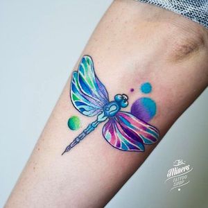 Dragonfly tattoo #MayaKubitza #Poland #dragonfly #color