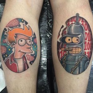 Futurama tattoo by Becci Boo #BecciBoo #Futurama #popculture #cartoon