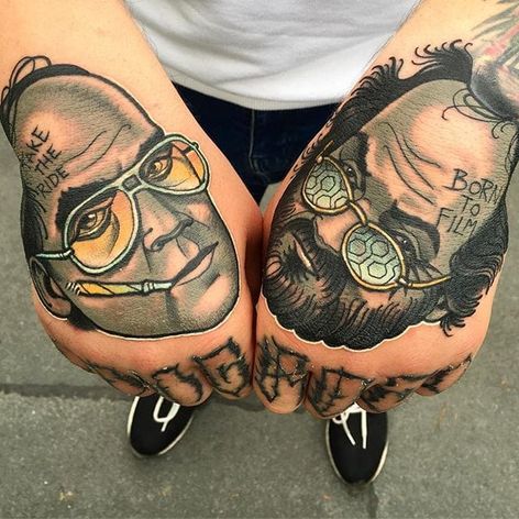 Tatuaje de Thompson y Kubrick por Bartosz Panas