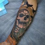 Hooded Skull Tattoo by Jake Danielson #skull #skulltattoo #neotraditional #neotraditionaltattoo #neotraditionaltattoos #neotraditionalartist #JakeDanielson