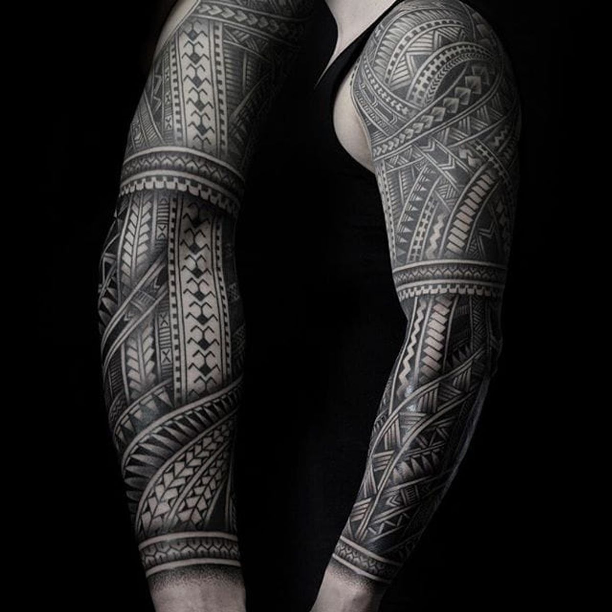 Tattoo uploaded by Joe • Polynesian-style sleeve. (via IG - colinzumbro ...