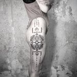Geometric tribal tatto #PetraHlaváčková #geometric #shape #tribal